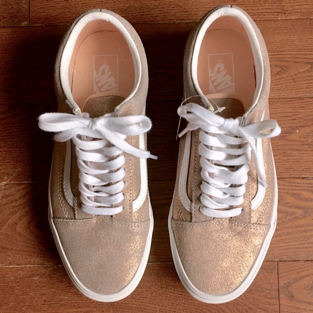 BNWT Metallic Pink Rose Gold Old Skool Vans 9